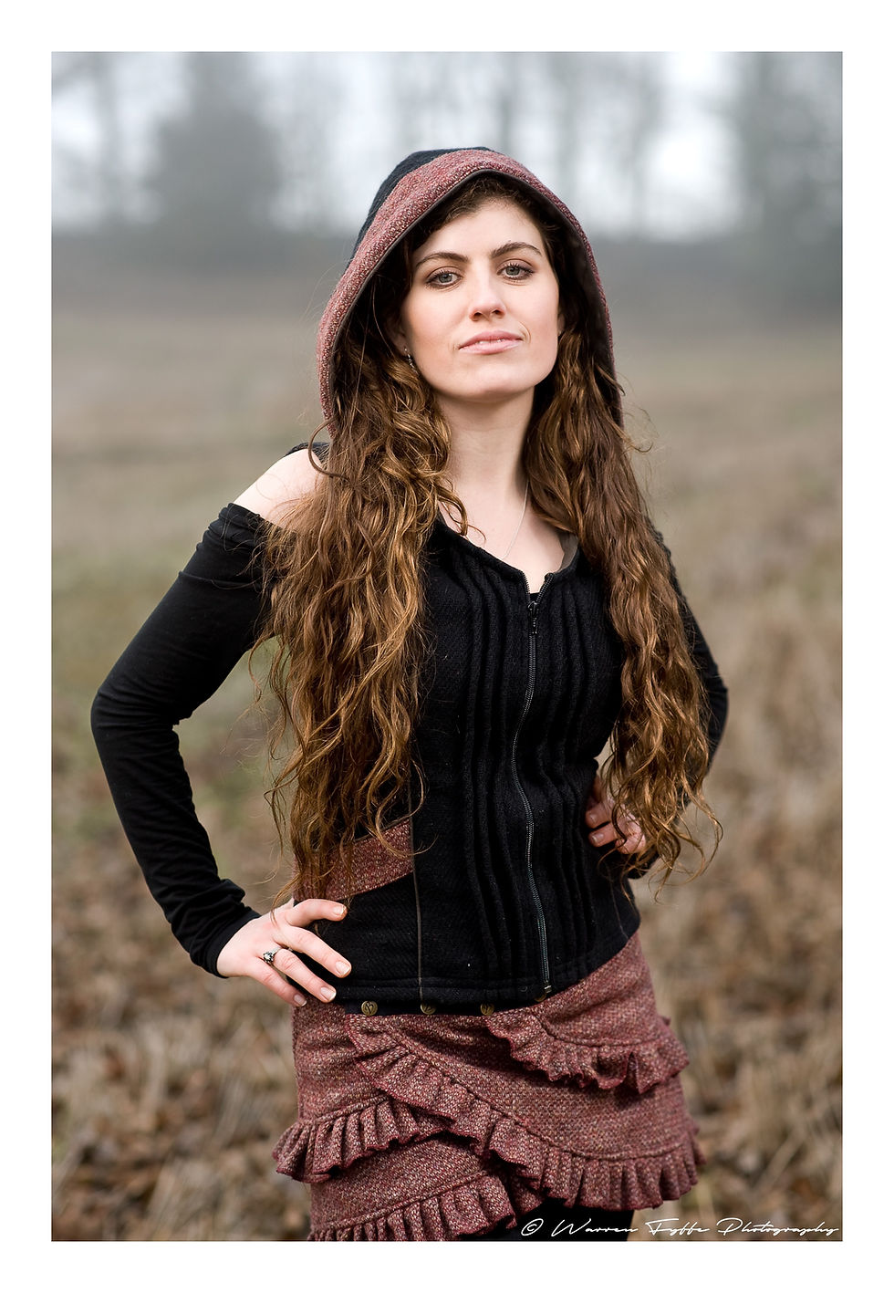 Miniature : ARRAN Harris Tweed Hooded Corset Waistcoat