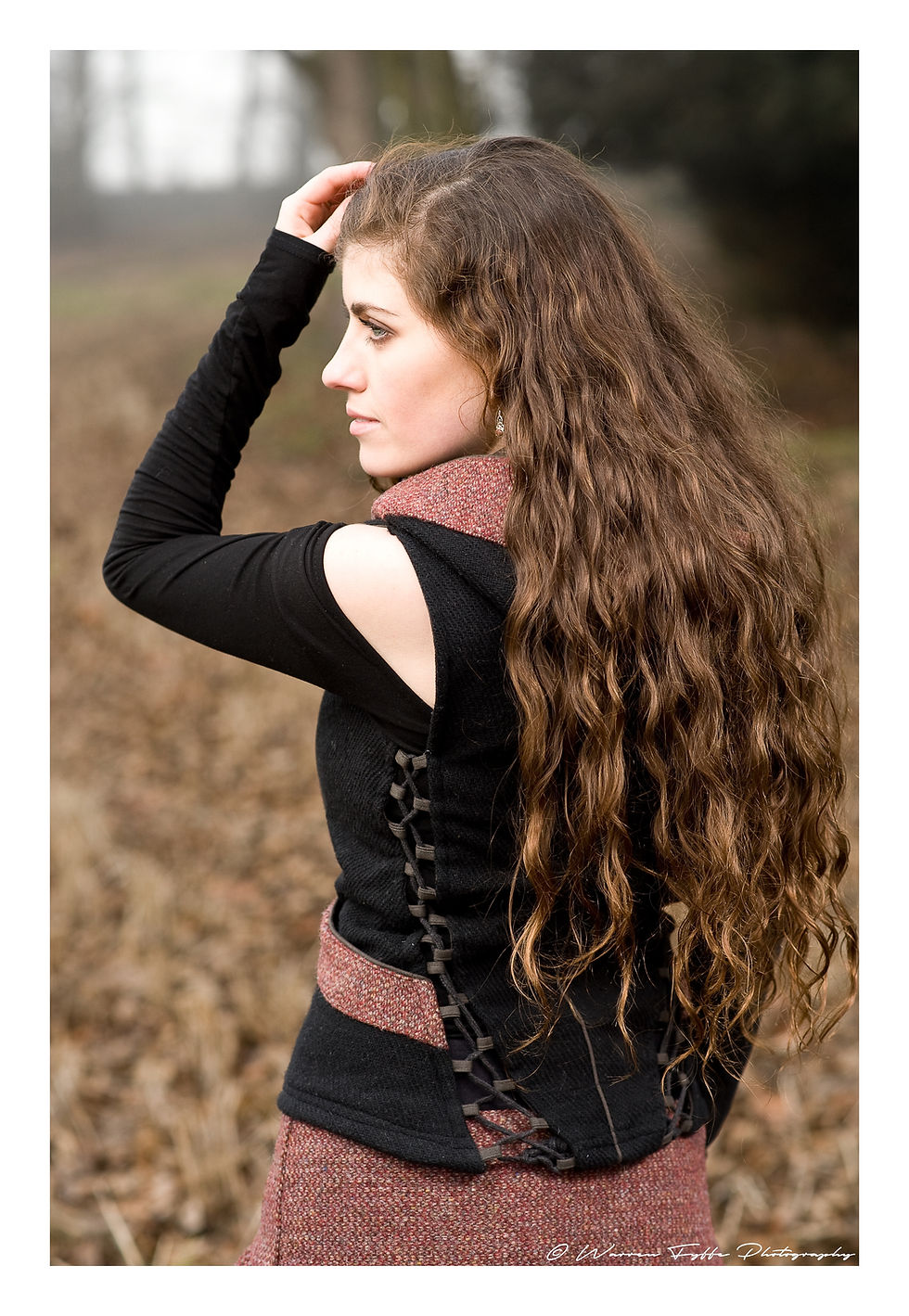 Miniature : ARRAN Harris Tweed Hooded Corset Waistcoat