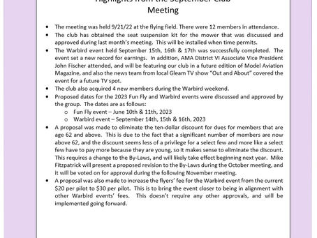Newsletter September 2022