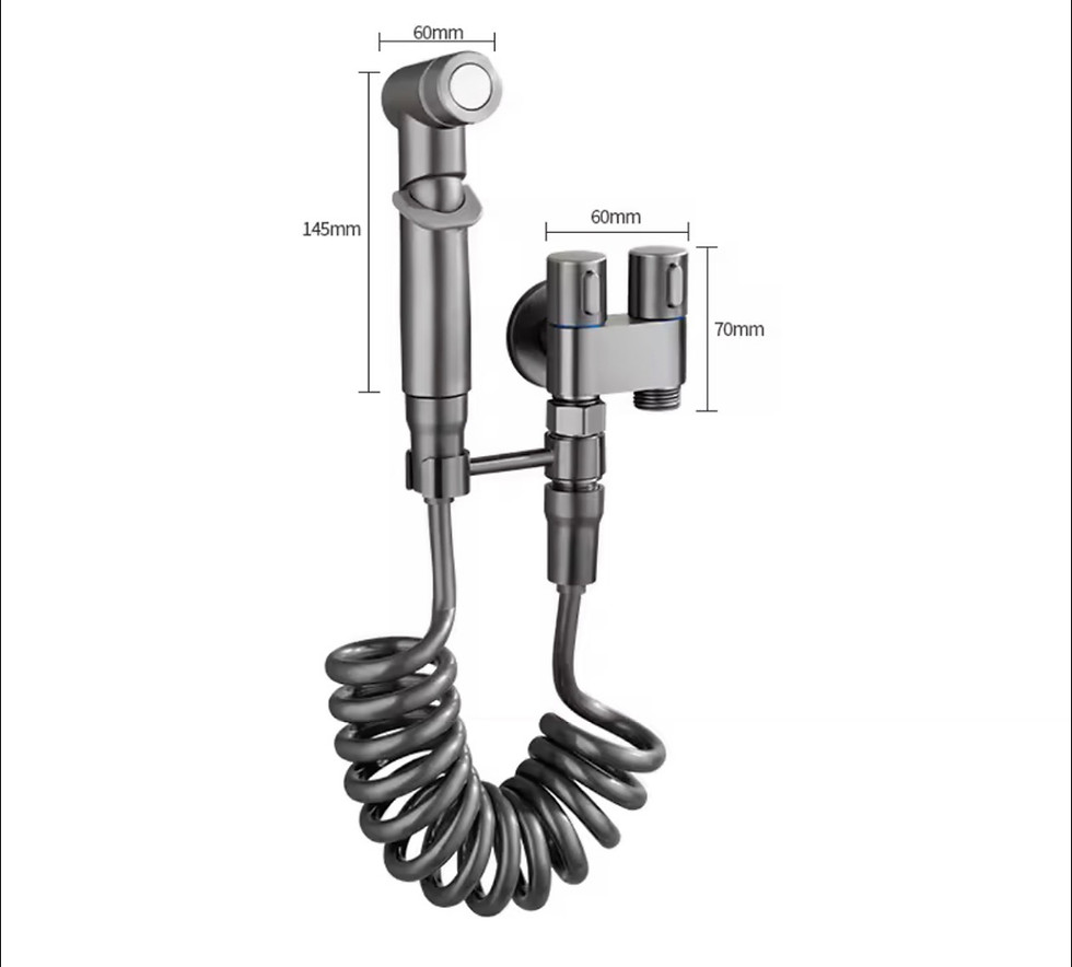 Thumbnail: Premium Muslim Shower (Shattaf) – Stainless Steel Handheld Bidet Spray Set