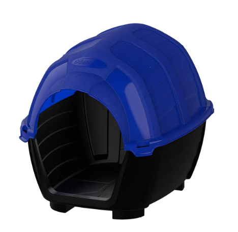 Casa Cães modelo Stone House cor Azul tam. N1 - Plast Pet