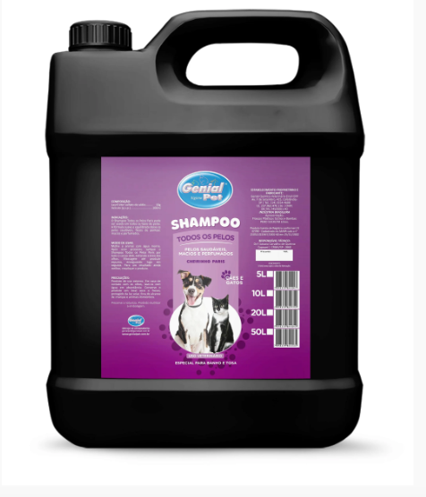 Shampoo Pet Neutro Linha Paris 5L - Genial Pet