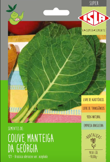 Semente Couve Manteiga da Geórgia Plantio Jardim Linha Super 10gr - Isla