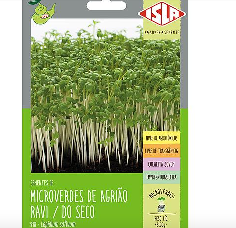 Semente Agrião do Seco Microverdes Ravi Linha Super 8g - Isla