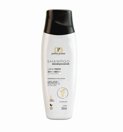 Shampoo Pet Branqueador 300ml - Pethy Prime