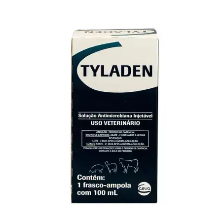 Antimicrobiano Injetável para Bovinos, Suínos e Caprinos Tyladen 100ml - Ceva