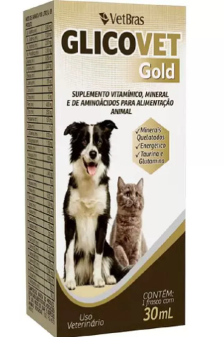 Suplemento Vitamínico Pet Glicovet Gold 30ml - Vetbras