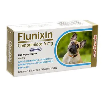 Anti-Inflamatório para Cães Flunixin 5mg com 10 comprimidos - Chemitec