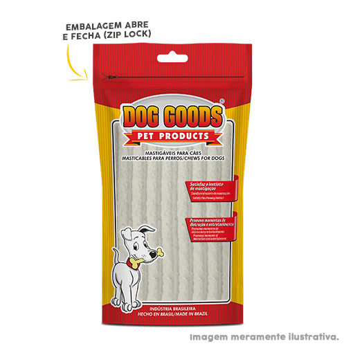 Palito Extrusado Rígido Cães 5"x 6mm Natural com 100 gramas - Dog Goods