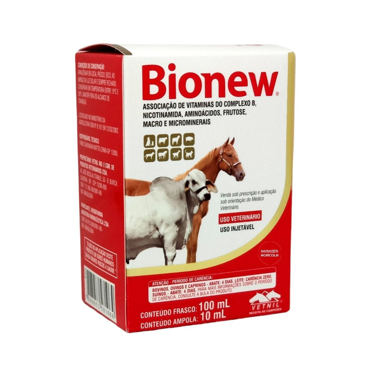 Complexo de Vitaminas para Animais Bionew 100ml - Vetnil
