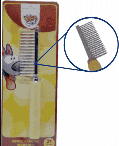 Pente para Pet 31 dentes com cabo de Madeira - BBB Pet