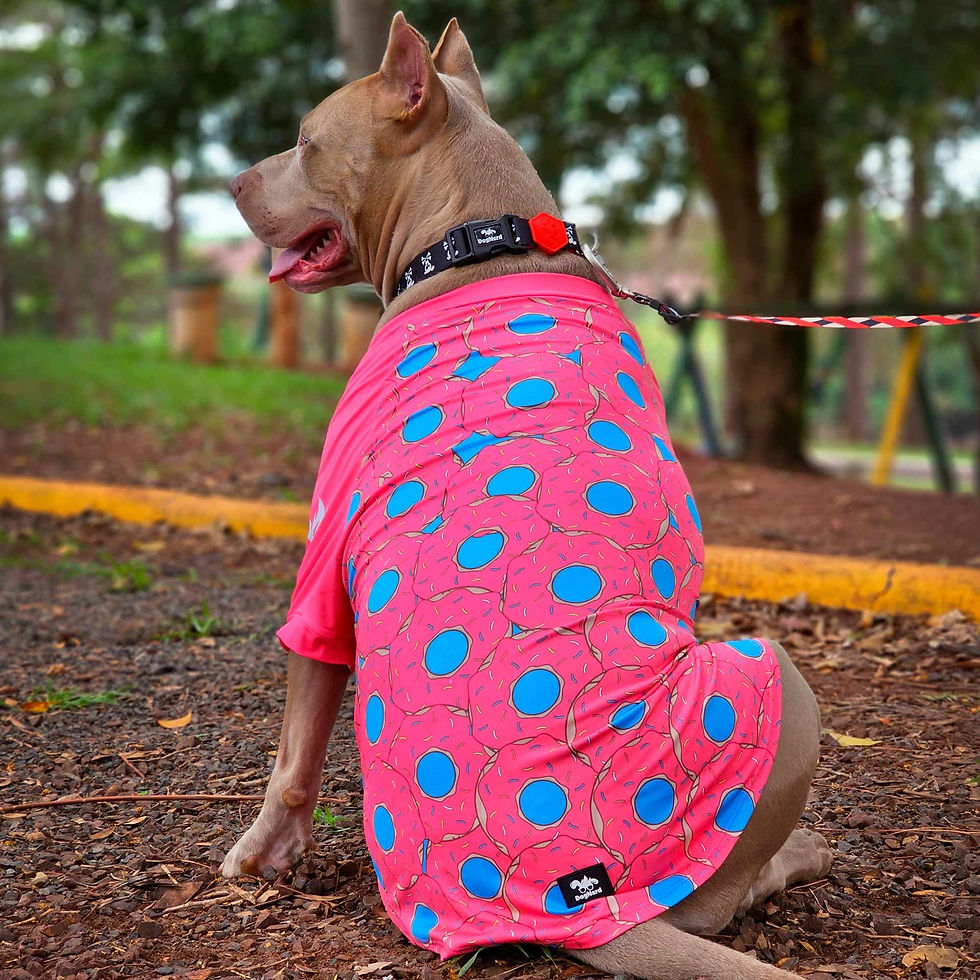 Camiseta para Cães modelo Donuts proteção UV50+ tam. N01 - Dog Nerd
