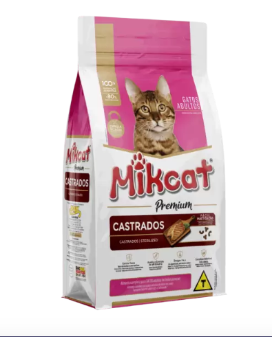 キャットフード rkm Ração Premium para Gatos Adultos Castrados sabor Frango e Peixe