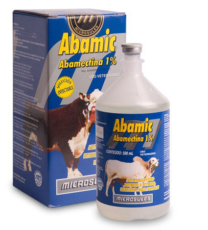 Antiparasitário Injetável Bovinos Abamic 1% 1L - Microsules