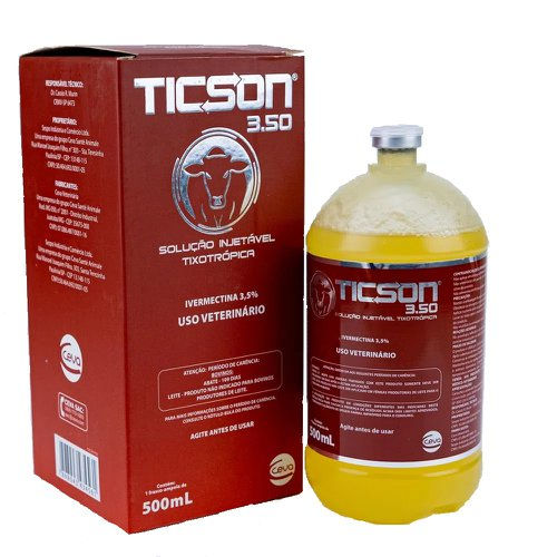 Antiparasitário Injetável para Bovinos Ticson 3.50 com 500ml - Ceva