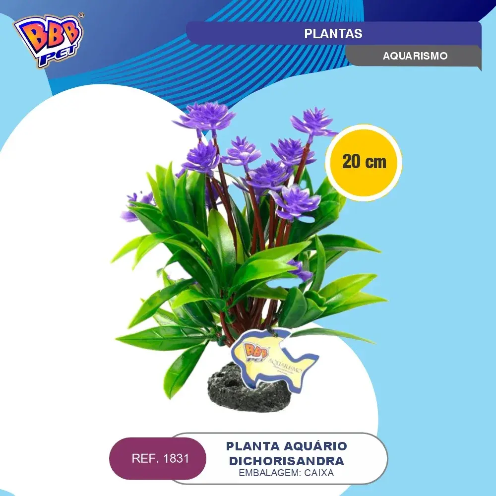 Planta para Aquário Dichorisandra 20cm - BBB Pet