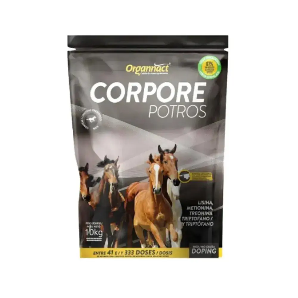 Suplemento Alimentar Equinos Corpore Potros Box Pouch 10kg - Organnact