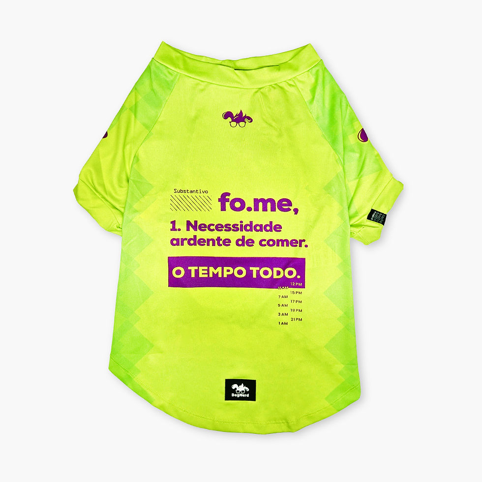 Camiseta Cães modelo Fome com proteção UV50+ tam. N05 - Dog Nerd