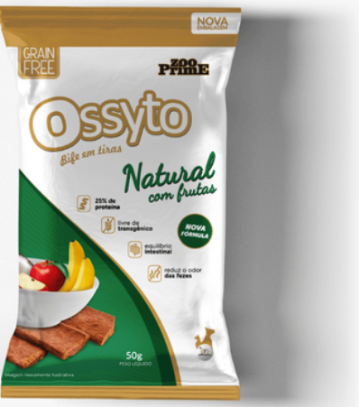 Petisco para Cães Bifinhos Natural com frutas 50gr - Ossyto