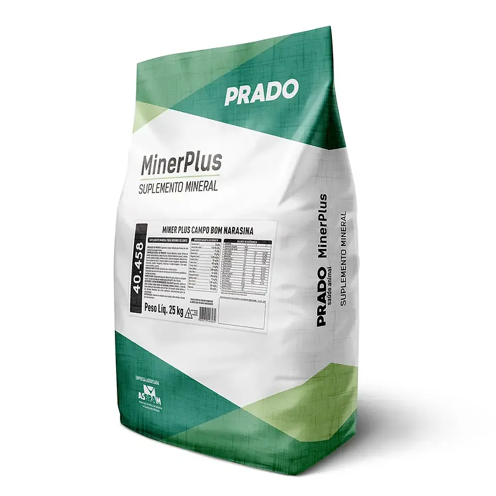 Suplemento Alimentar Bovinos Miner Plus Campo Bom Narasina 25kg - Prado