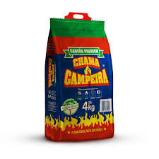 Carvão de Acácia Negra Premium para Churrasco 4Kg - Chama Campeira