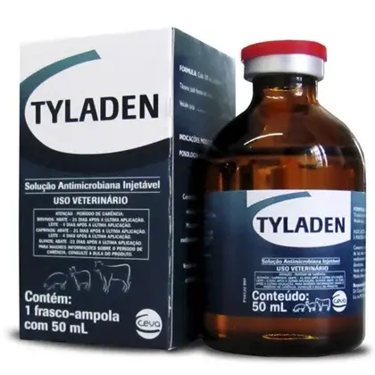 Antimicrobiano Injetável para Bovinos, Suínos e Caprinos Tyladen 50ml - Ceva