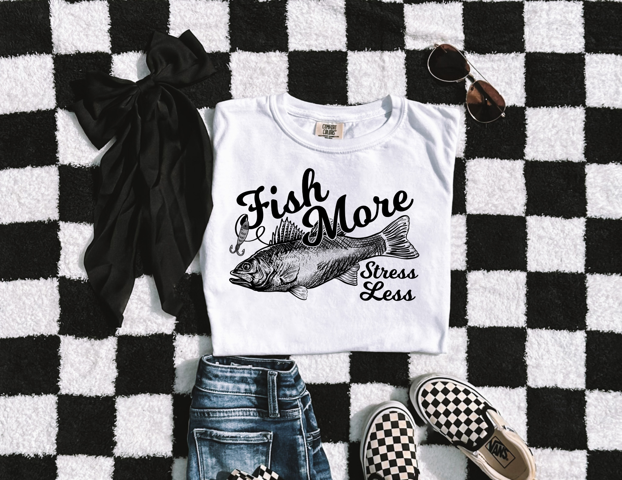 Fish More Stress Less - Shirt