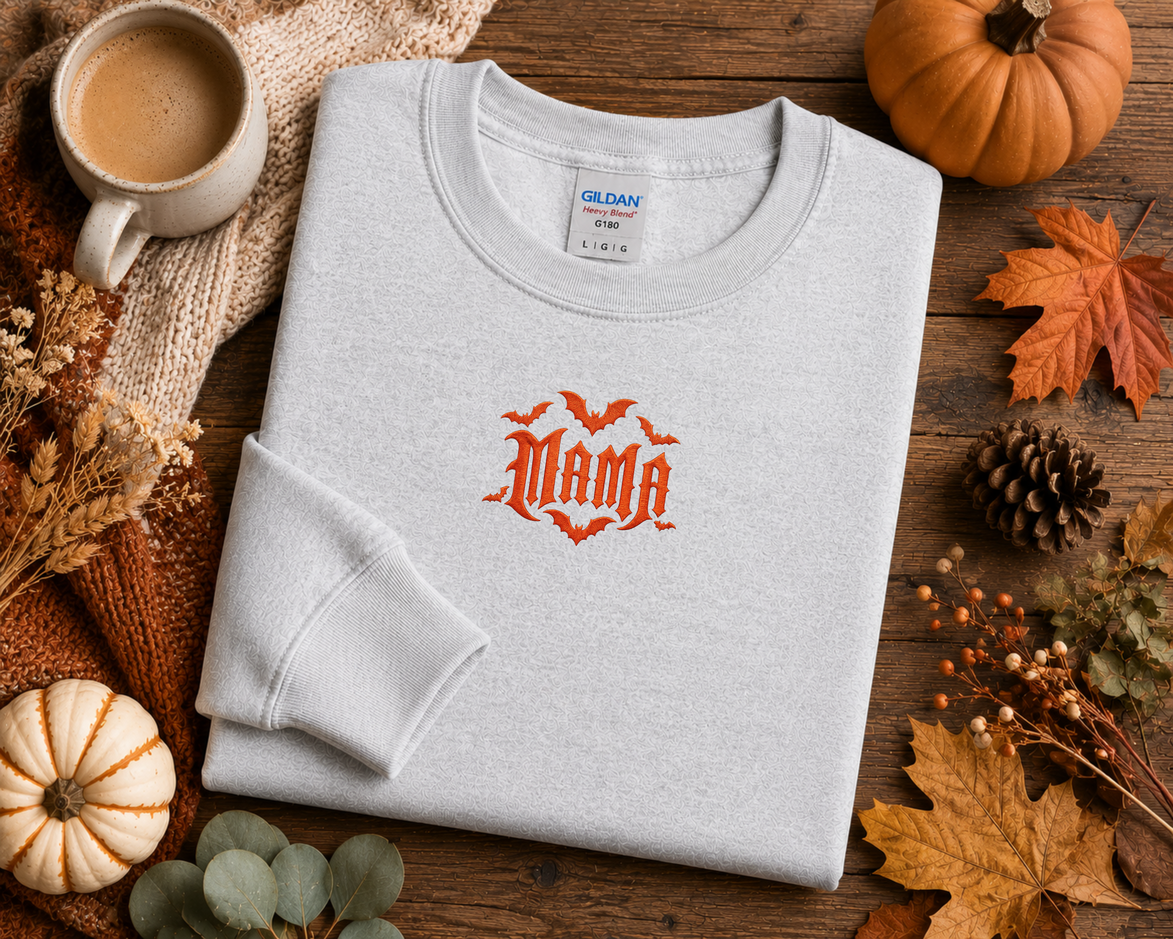 Mama w/ Bats - Embroidery Crewneck