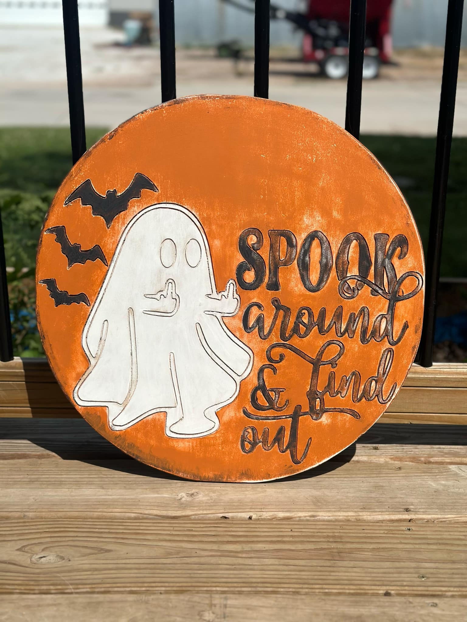 Spook Around & Find Out Door Hanger