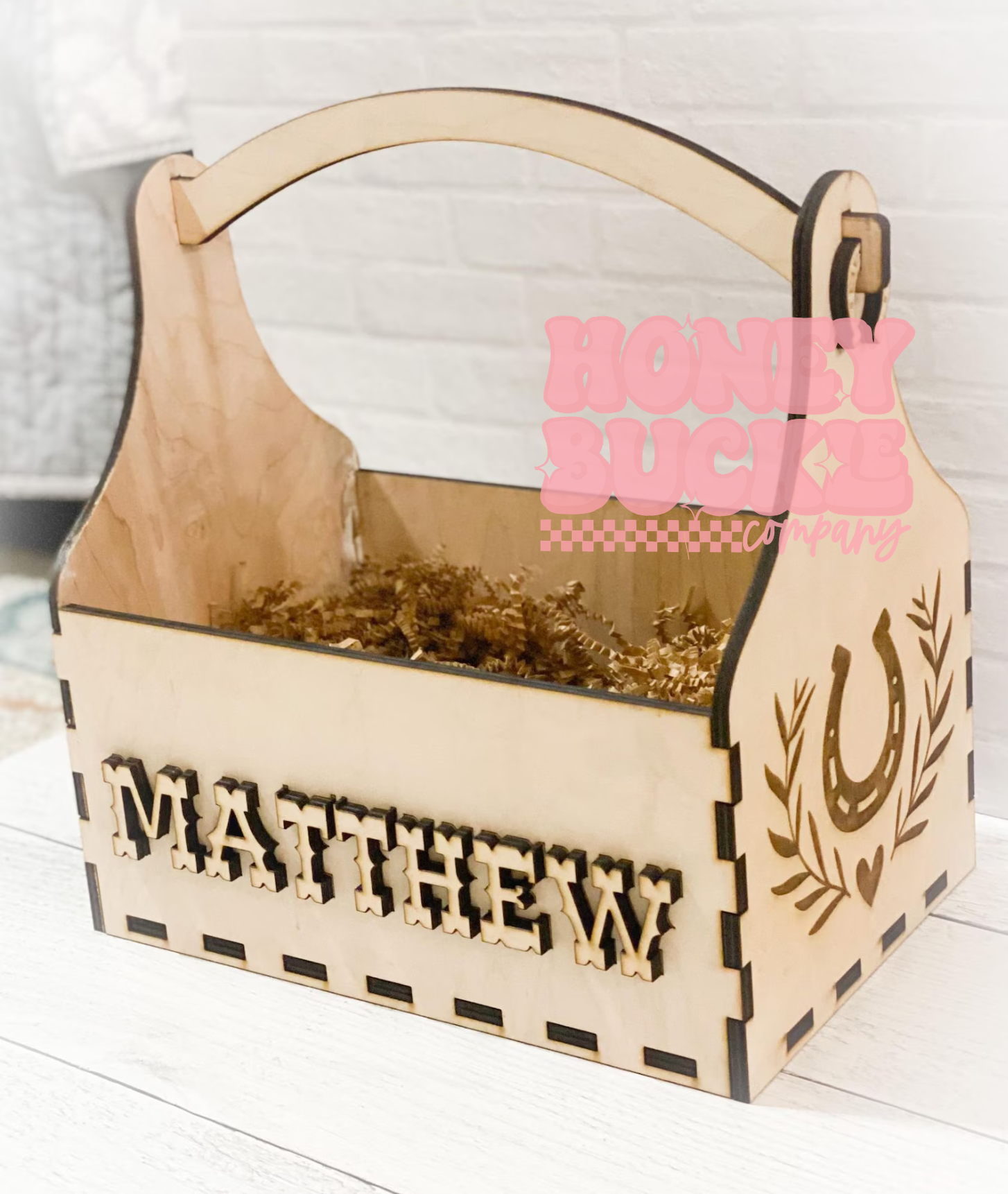 Wooden Western Easter Basket