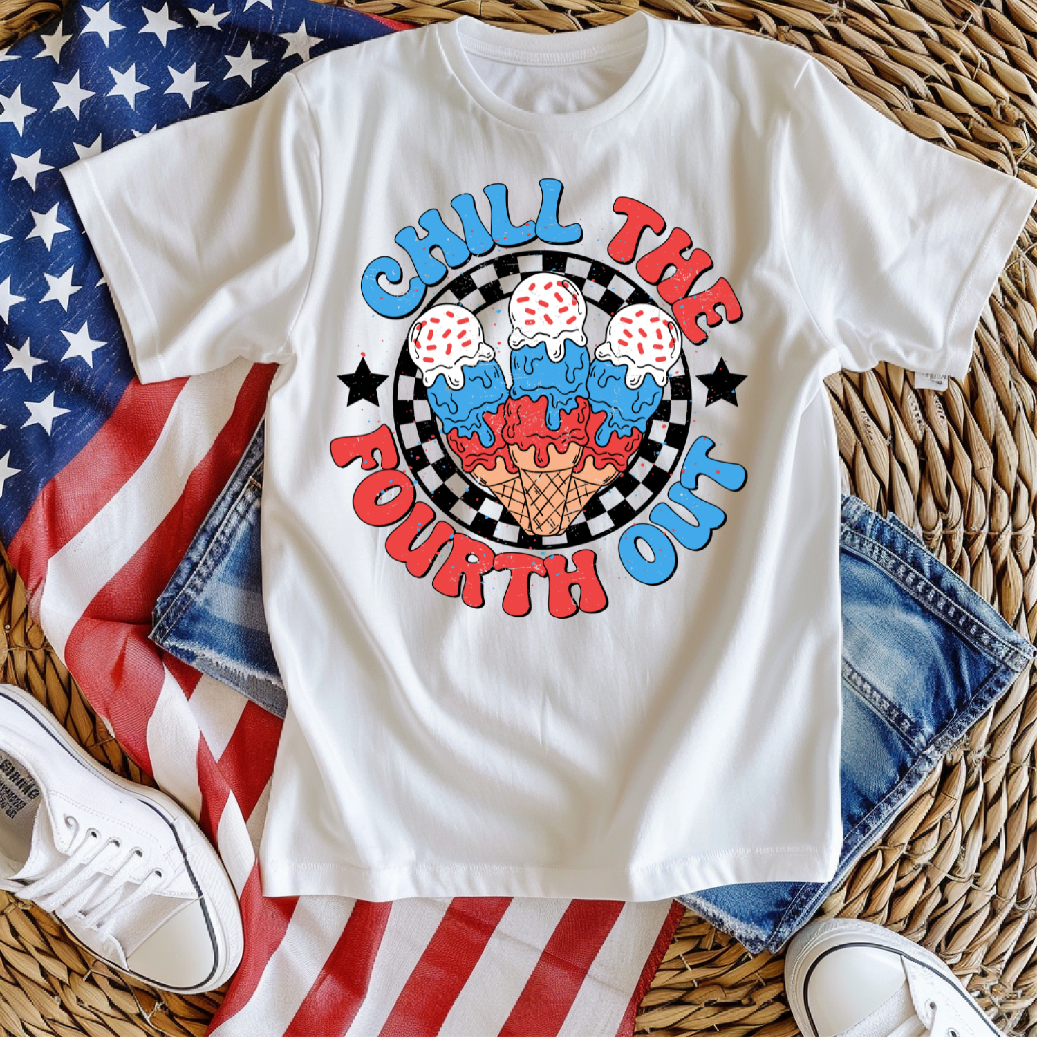 Chill The 4th Out - Ice Cream - 4th of July - Shirt