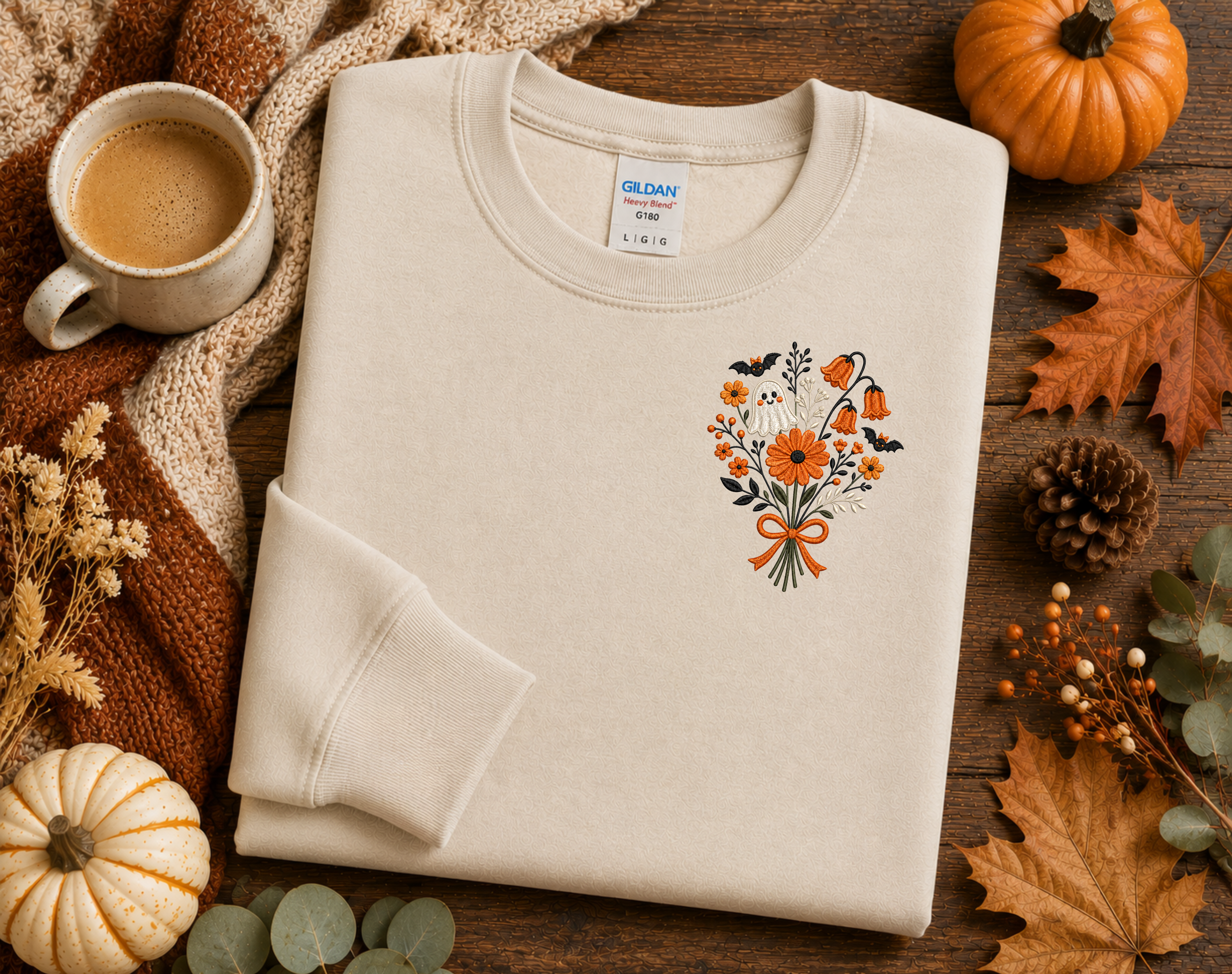 Spooky Bouquet - Embroidery Crewneck