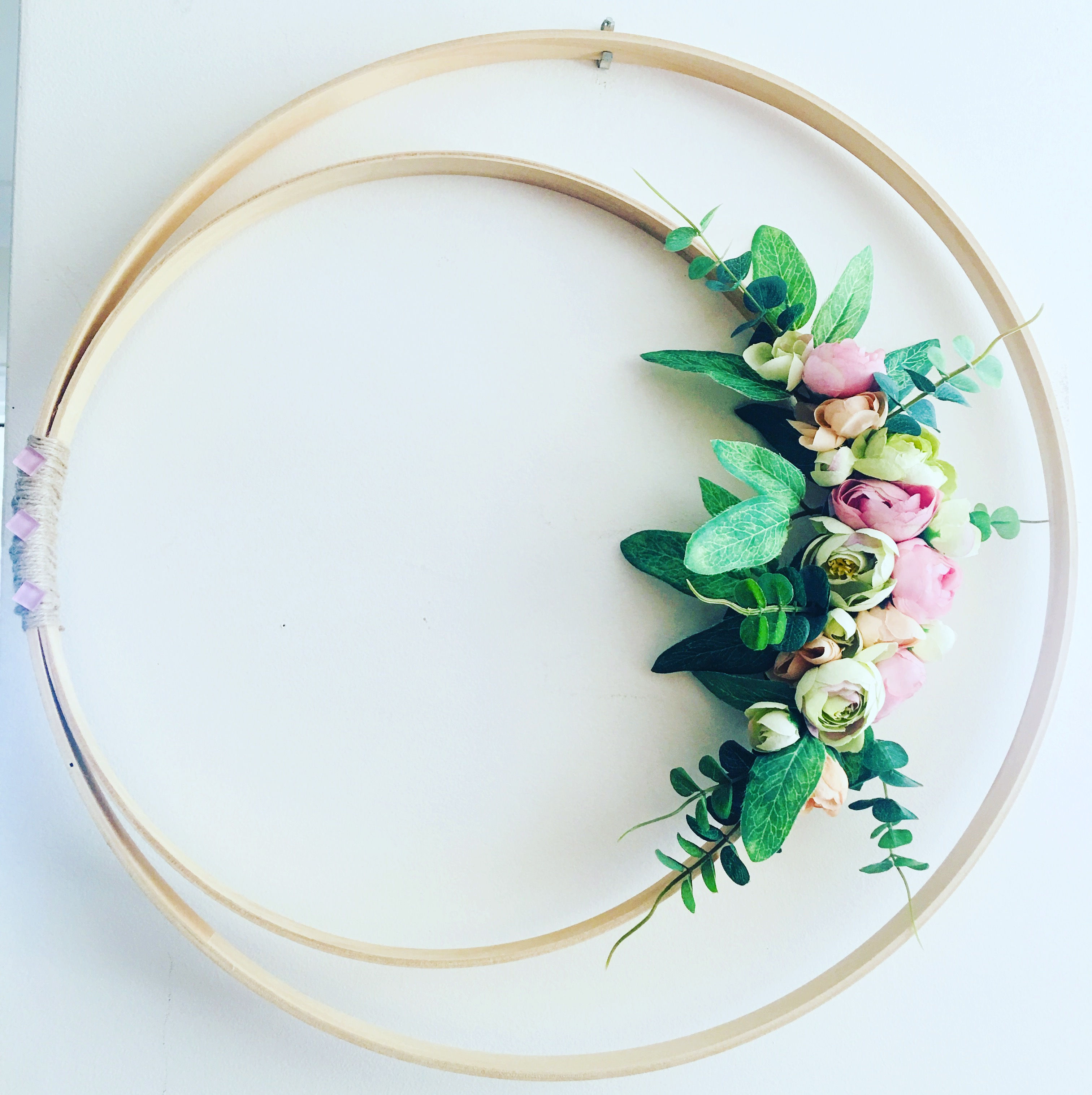 Half moon floral wall decor 