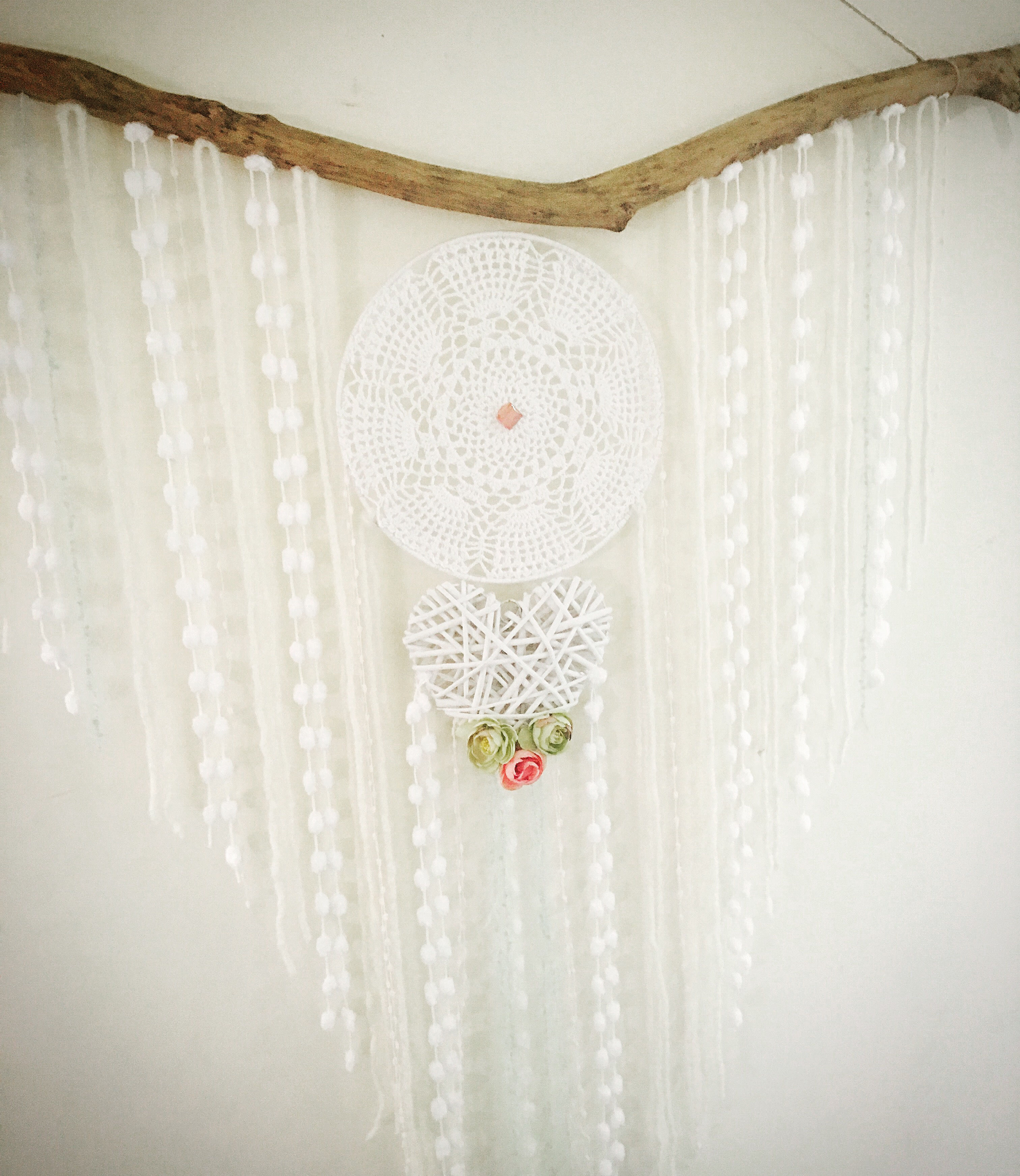White textured wall hanger