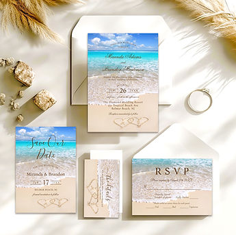 Elegant Blue Ocean Beach Wedding Invitation Suite.jpg