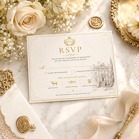 Elegant Vintage Old Money Wedding RSVP Card featuring a timeless luxury design with refined typography and a sophisticated neutral color palette. Perfect for formal weddings, classic wedding invitation suites, luxury wedding stationery, and elegant vintage celebrations with a personalized heirloom-inspired aesthetic.