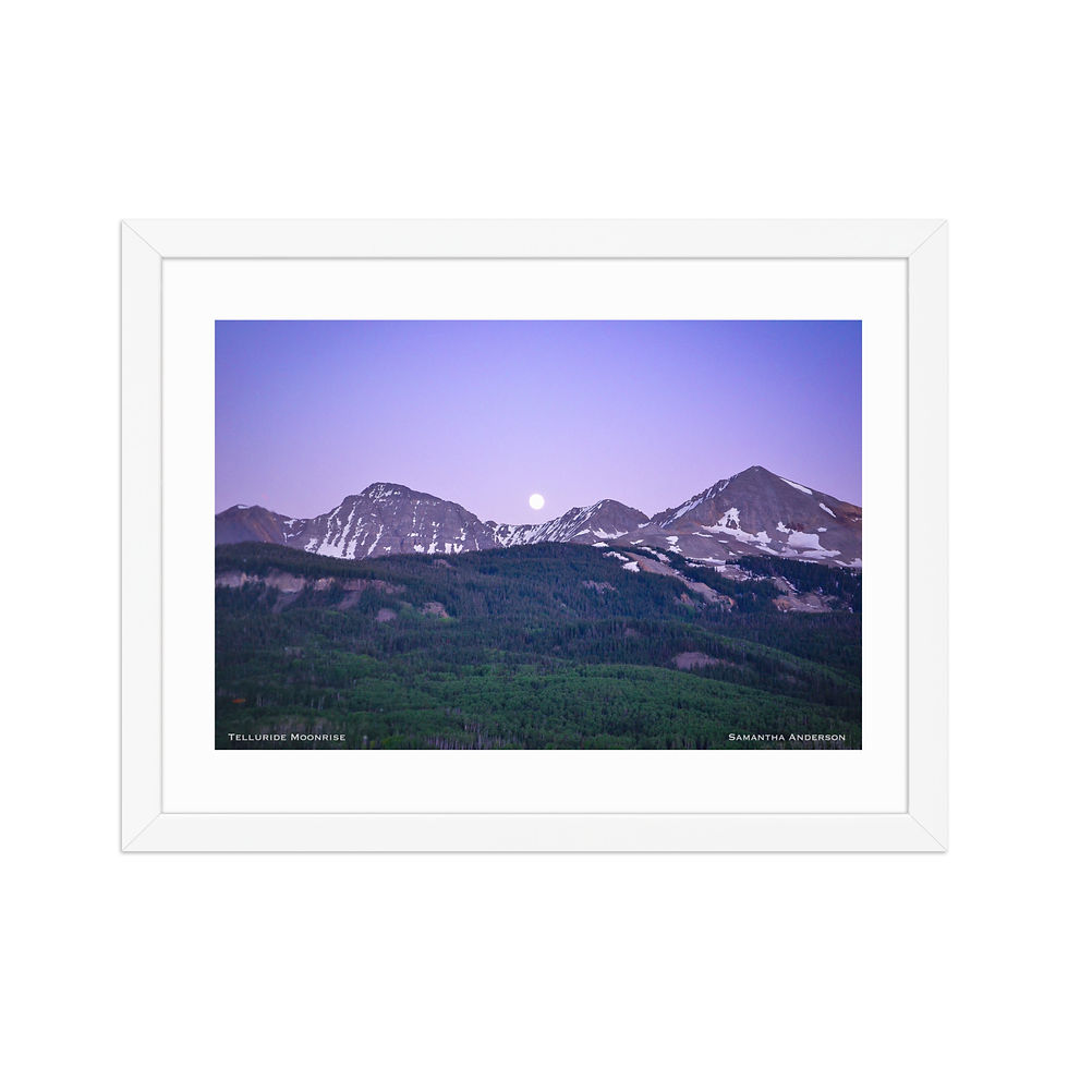 Thumbnail: Telluride Moonrise by Samantha Anderson - Framed fine photography print