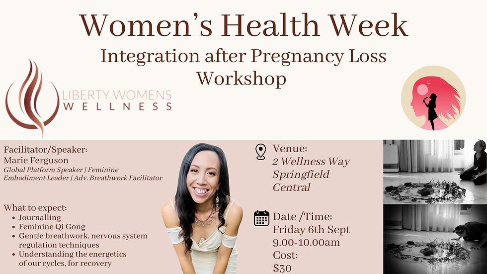 Women's Health Week - Integration after pregnancy loss Workshop