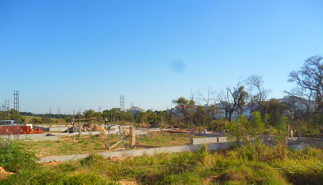 Área de lazer em construção