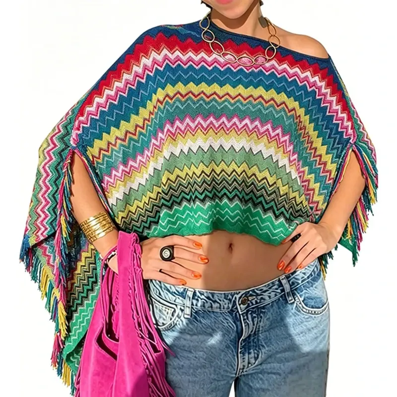 Thumbnail: Combhasaki Women Knitwear Bikini Cover-Up See-Through Solid Off Shoulder