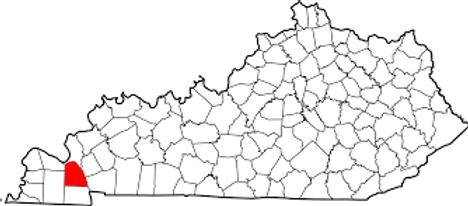 Calvert City, KY on map of KY