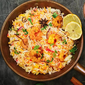 biryani de gambas 