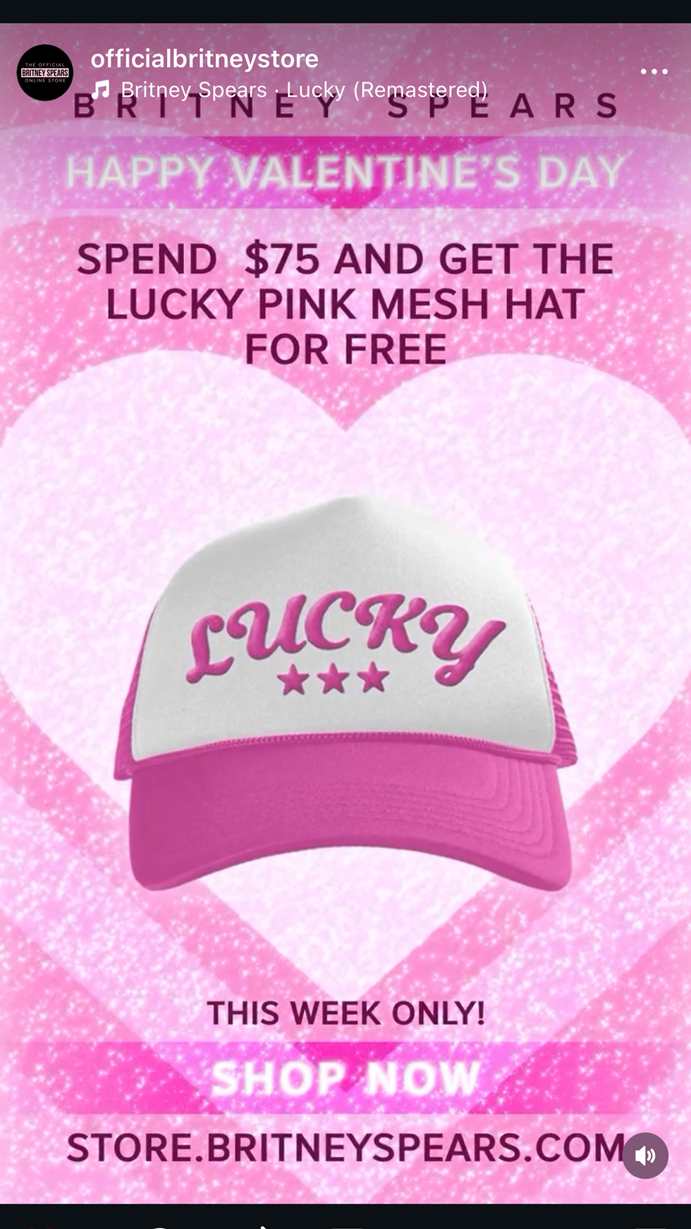 UMG Britney Vday Social Post Snapshot