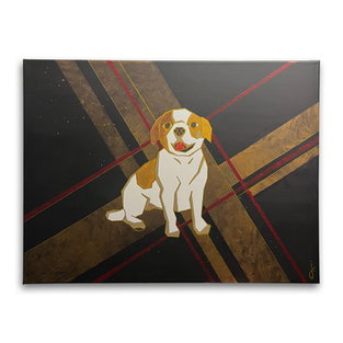 Mona Cute Diva Dog Acrylic on Canvas