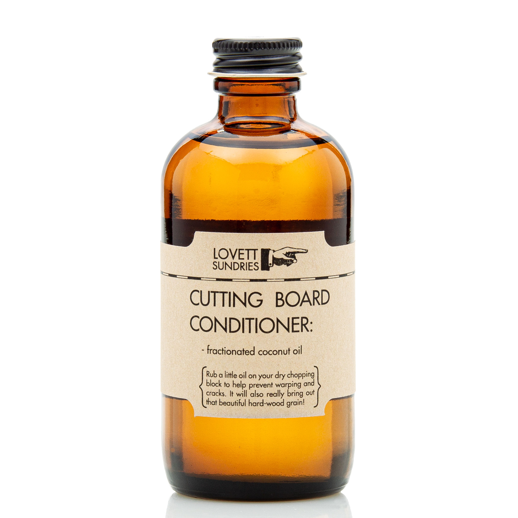 A bottle of cutting board conditioner