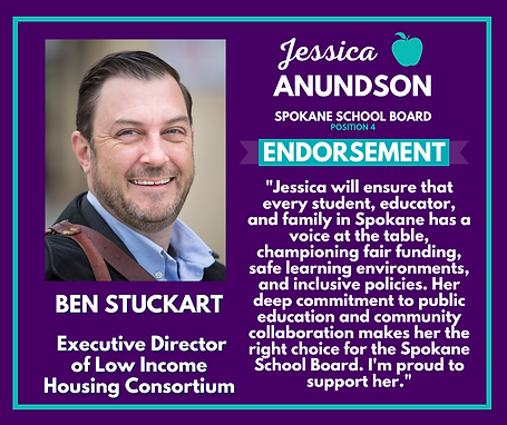 Jessica Anundson Ben Stuckart Endorsement
