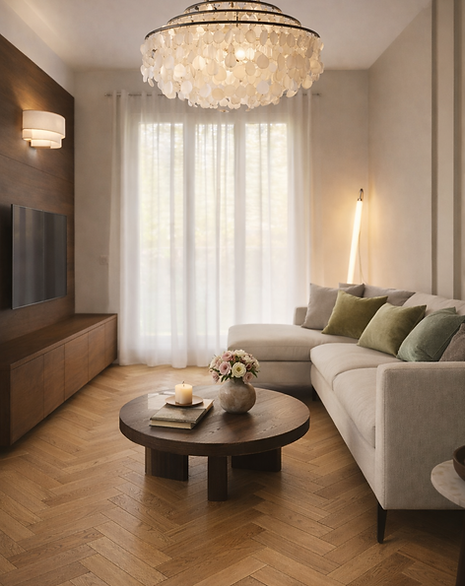 Salon d'une maison à Chantenay - Nantes. Rénovation effectuée par l'agence CKTFC Architecte d'intérieur