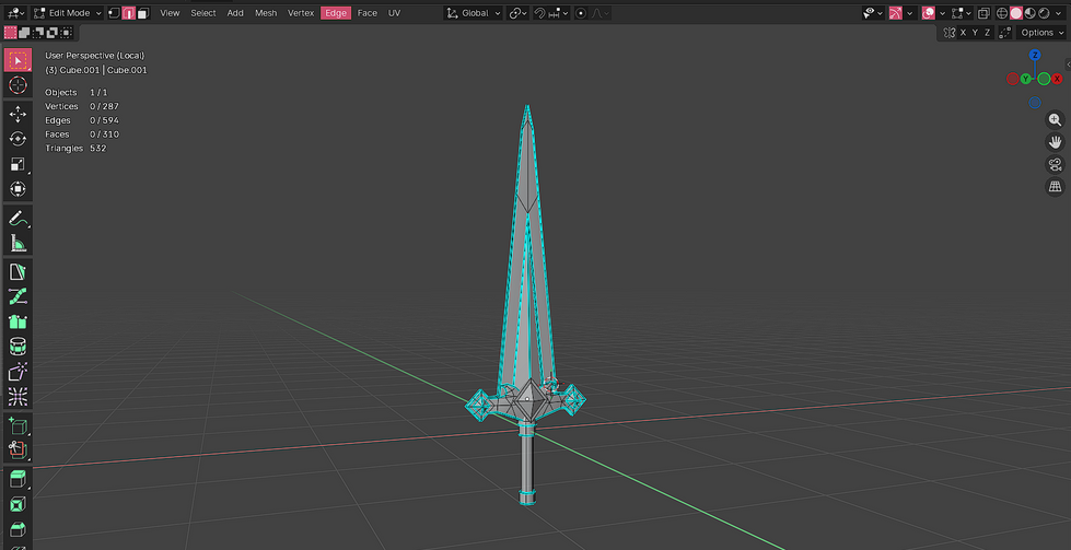 Low Poly Sword Process