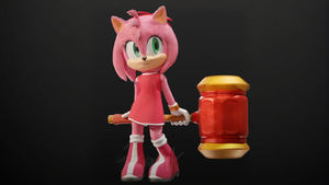 Sonic the Hedgehog Franchise - Amy Rose (Movie Style Artwork)