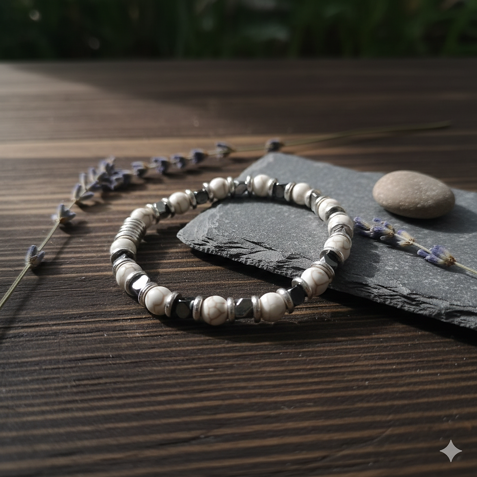 Küçük resim: SMZ Hematit Doğaltaşlı Unisex Bileklik